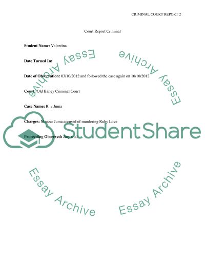 Court Report Criminal