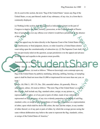 Flag Protection Act of 1989