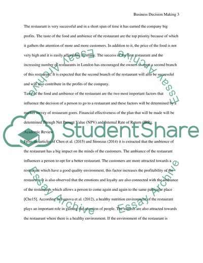 Business Decision Making