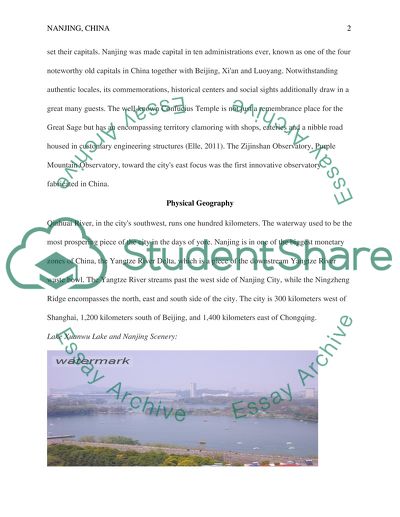 Geographical Issues of Nanjing
