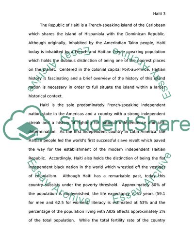 The Country of Haiti