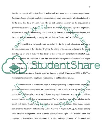 Challenges to Managing Diversity in Organisations