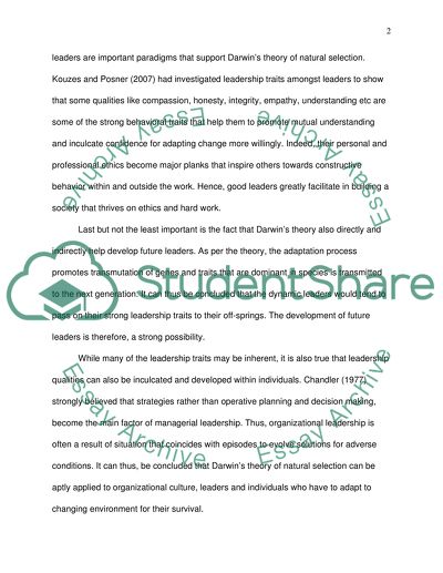 Leadership and darwin