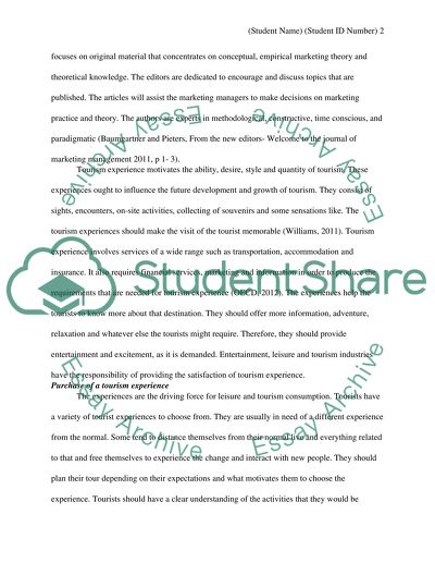 Tourists decision-making