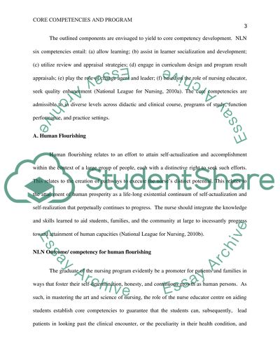 National League for Nursing Core Competencies and Objectives