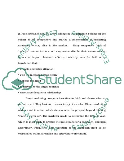 Nikes Business Model