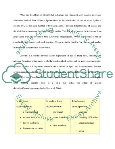 Campus Safety and Alcohol