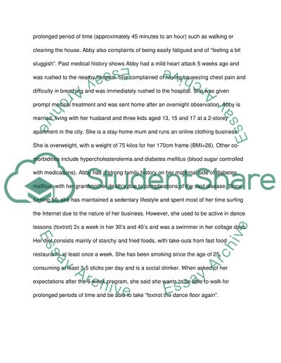 Health and Fitness Intervention for a Cardiac Patient