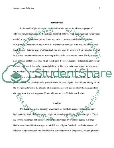 Marriage and Religion