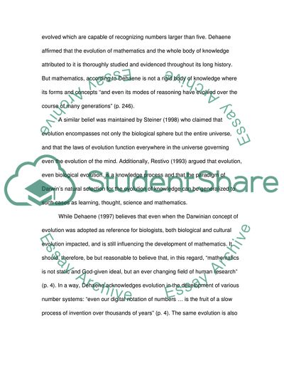 Biological Evolution and Mathematics