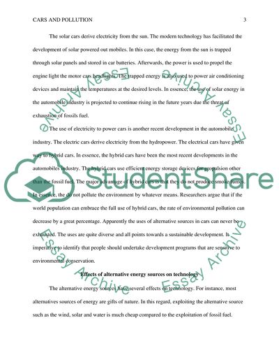 Cars and Environmental Pollution