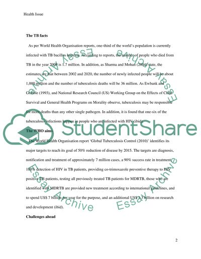 Tuberculosis infection rates as a global and local public health issue