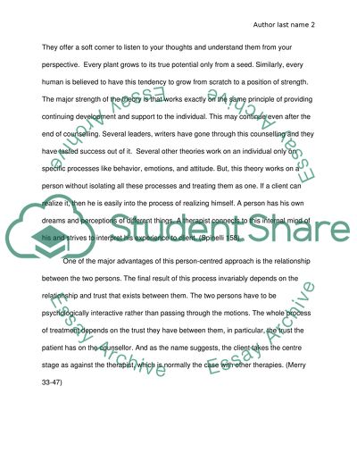 Person-Centered Approach to Counseling