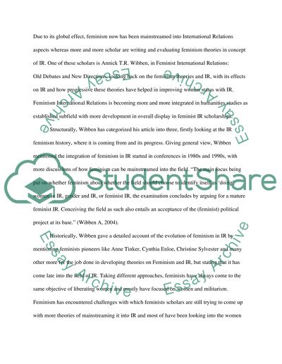 Critique of Feminist International Relations