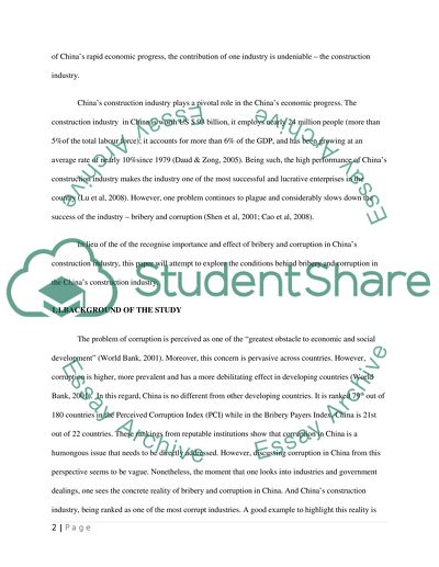 Bribery and Corruption in Chinas Construction Industry