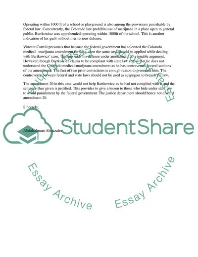 Federal Government and Medical-Marijuana Amendment