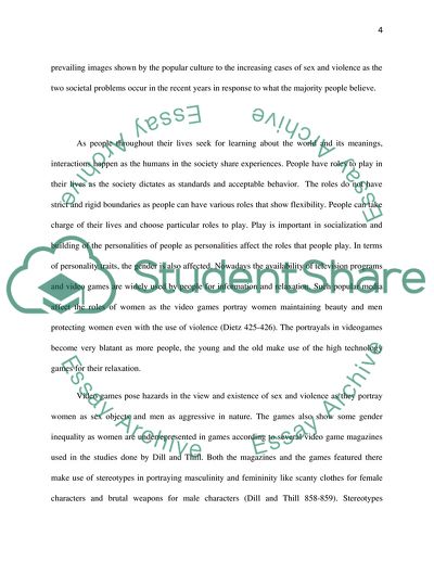 Sex and Violence in Popular Culture