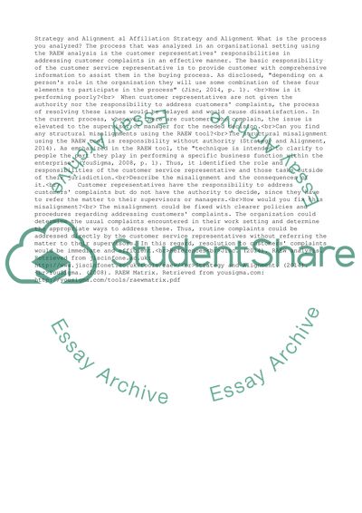 Capstone Experience (Strategy and Alignment) 1