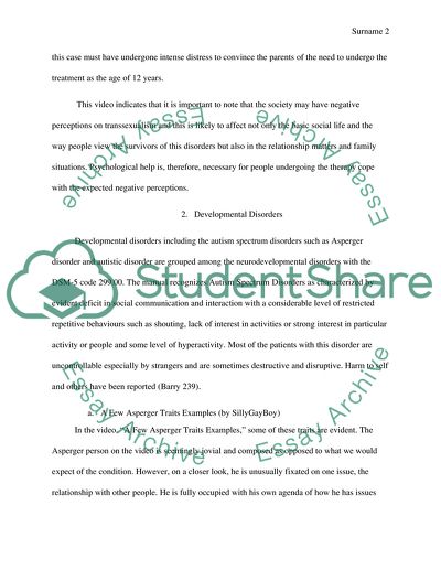 Gender and Transsexual Disorders