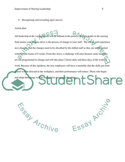 Improve nursing leadership project