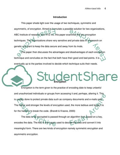 Asymmetric or Symmetric Encryption