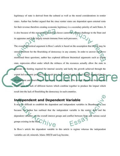 Footing between Middle Eastern Rentier-States and Their Citizens
