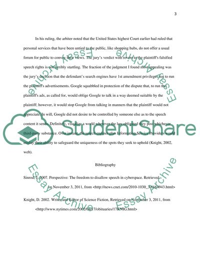 Speech in Cyberspace and Internet Governance