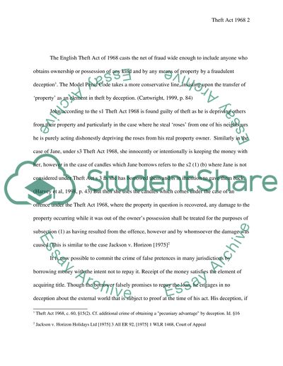 Criminal Theft Act 1968