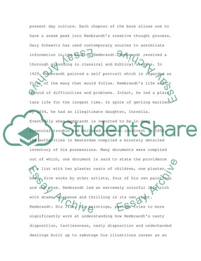 Rembrandts Work in the Light of Contemporary Artists