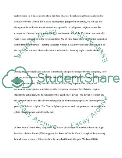 Dan Browns book The Da Vinci Code