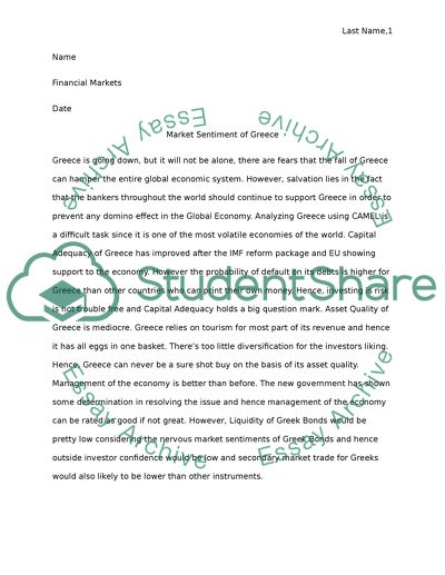 The Greek Crisis: Tragedy or Opportunity