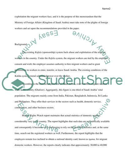 Resolving the Issues Faced by the Migrant and Domestic Workers