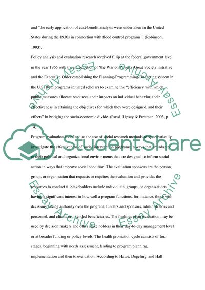 Purpose of Health Care Evaluation