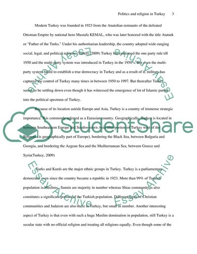 Politics and Religion in Turkey