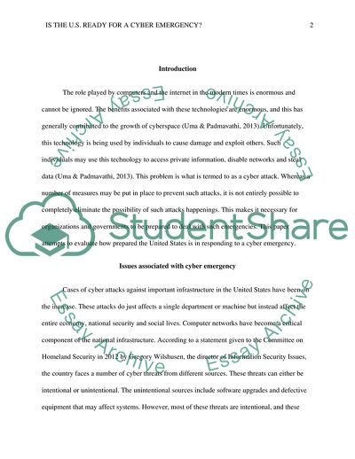 How Prepared the United States in Responding to a Cyber Emergency