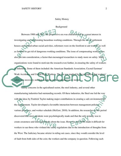 The Challenge and History of Safety