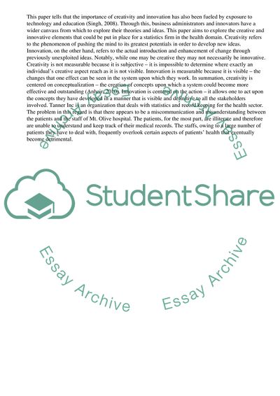 Creativity and Innovation in Business