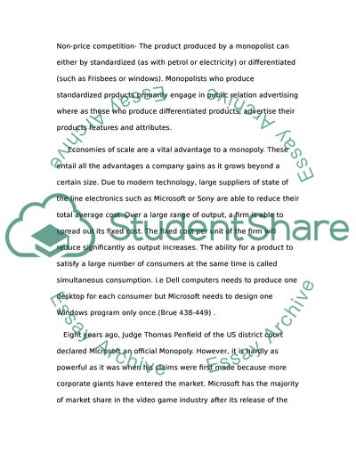 The Microsoft Monopoly