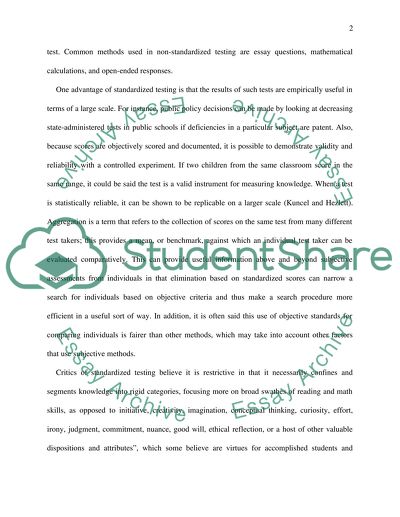 Advantages and disadvantages of a testing system in education