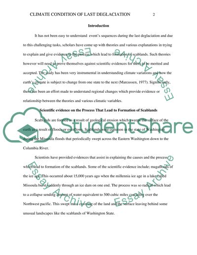 Climate Condition of Last Deglaciation