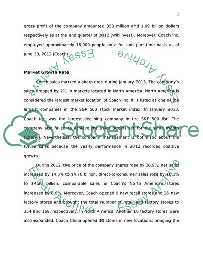Analysis of Accessories and Gifts Manufacturing Industry: Coach, Inc Company