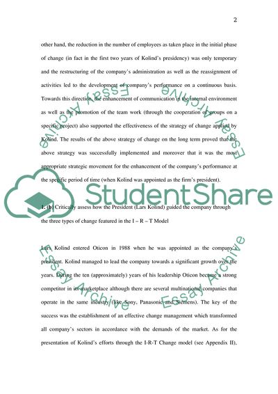 Organisational Change in the Oticon