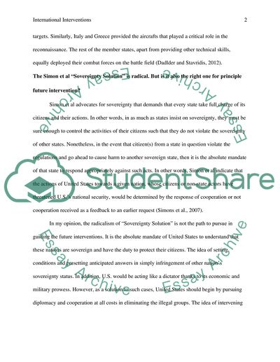 International Interventions