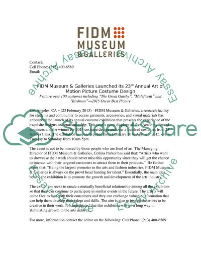 FIDM Museum & Galleries Launched its 23rd Annual Art of Motion Picture Costume Design