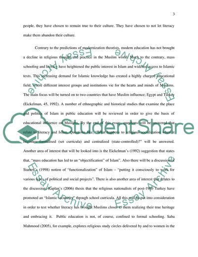 Mass Education and Its Relation to the Religious Observance