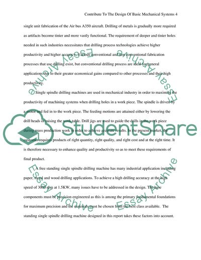 The Design of Basic Mechanical Systems