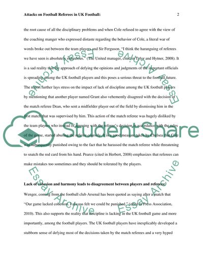 Attacks on Football Referees in UK Football