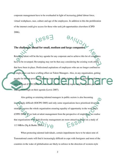 The Issues that May Arise for Organisations in Relation to Talent Management