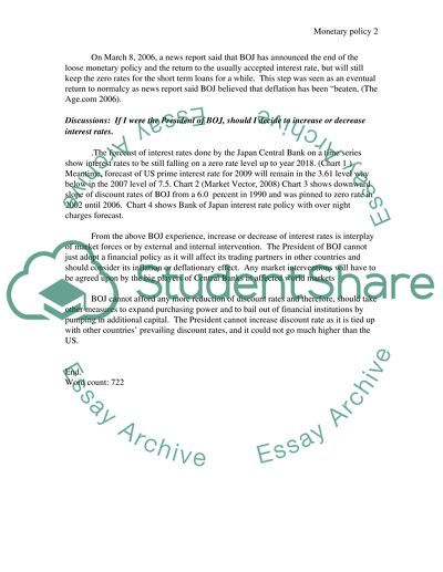 The Monetary Policy in Japan