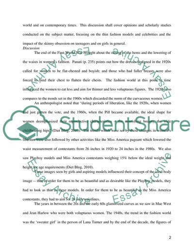 Anorexia in the Fashion Industry